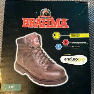 Brahma Boots Steel Toe  Us Size 6-1/2